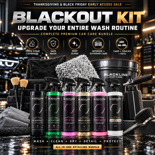 Vente en accès anticipé pour Thanksgiving et le Black Friday | BLACKOUT KIT – Le kit ultime premium tout-en-un pour le lavage et le detailing automobile